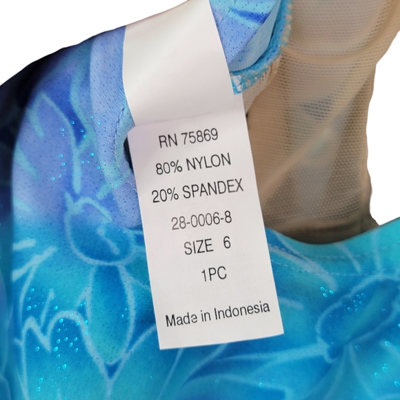 Aqua Culture Vintage Summer Pool Beach Swimwear One Piece Swuimsuit Size 6 NWT - Picture 7 of 9